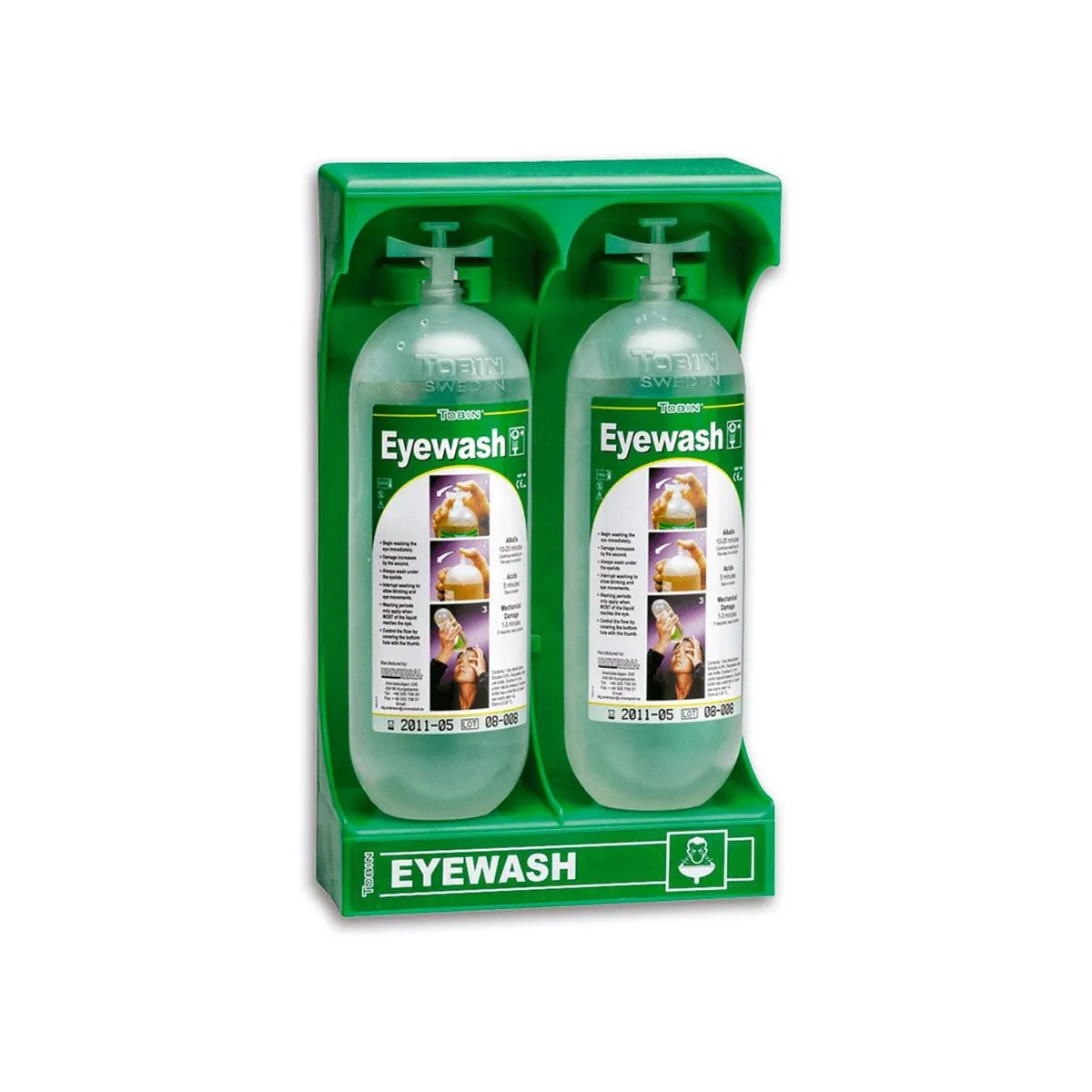 Botella Lavaojos con Soporte Tobin (2 Un)