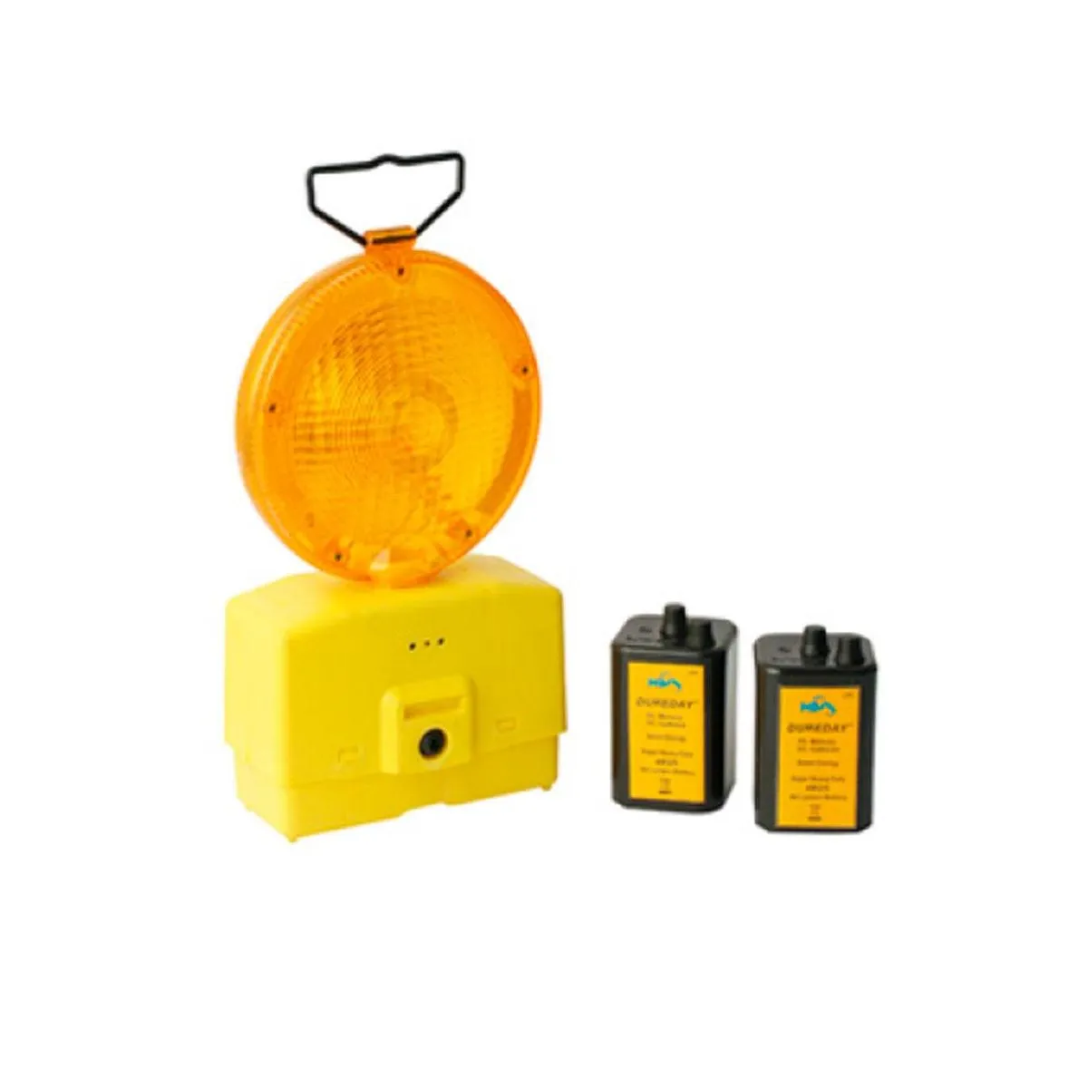 Lampara Señalizacion Vial 6V Amarilla con bateria