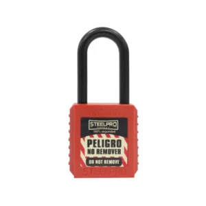 candado steelpro dielectrico rojo